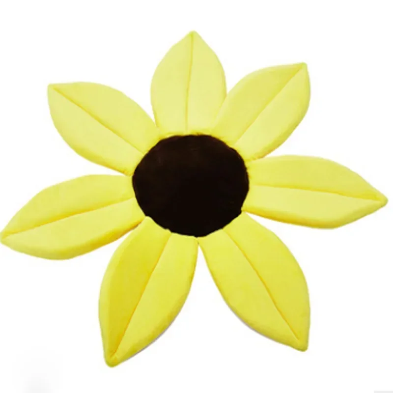 Cute Cartoon Sunflower Baby Bath Comfortable Soft Bath Cushion Safety Plush Petal Pad Newborn Bathroom Shower Mat Baby Stuff