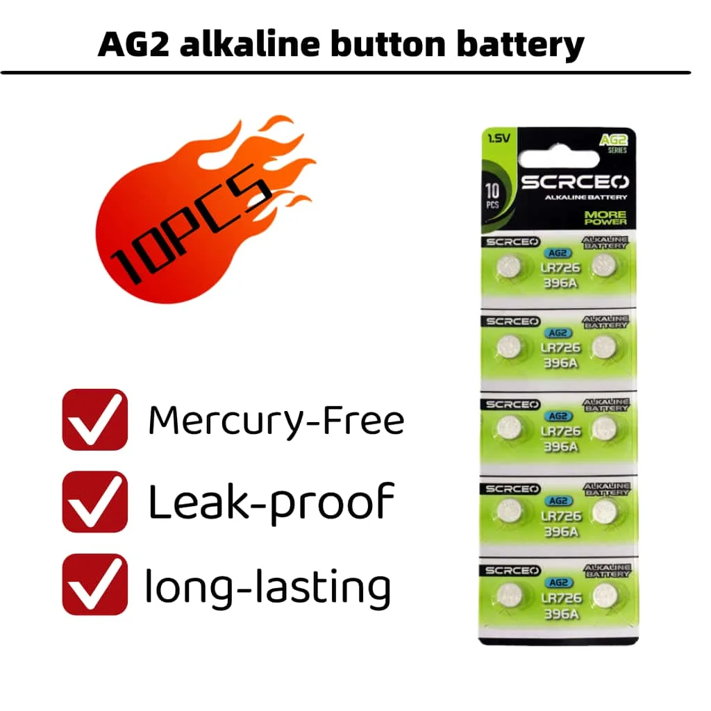 10-50 PCS LR726 AG2 SR726SW LR726 396A 196 379 1.5V Lithium Manganese Button Battery, Perfect for Watches and Calculators
