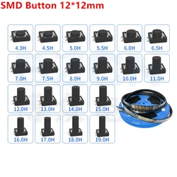 Tactile Tact Push Button Micro Switch 20Pcs SMD 12x12 12*12*4.3/5/5.5/6/7/7.5/8/8.5/9/9.5/10/10.5/11/11.5/12/12.5/13/14/15mm SMT