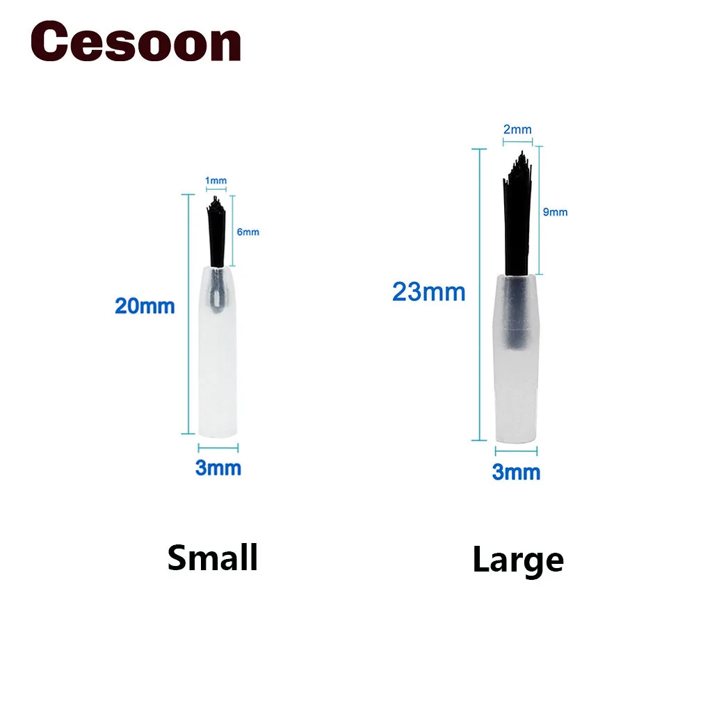 Cesoon-puntas de aplicador reemplazables dentales, 100 piezas, con 2 asas de cepillo aplicador para Etchants, adhesivos, selladores, Punta desechable