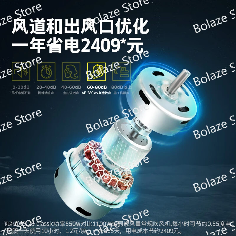 Air-cooled Industrial High-power Toilet Floor Dryer, Floor Blower AB28