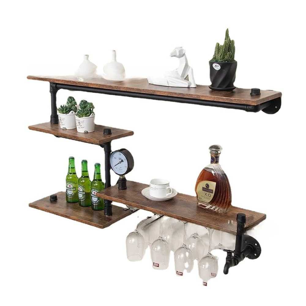 

Bar wine cabinet rack, restaurant simple wall rhombus wine cabinet, wall-mounted