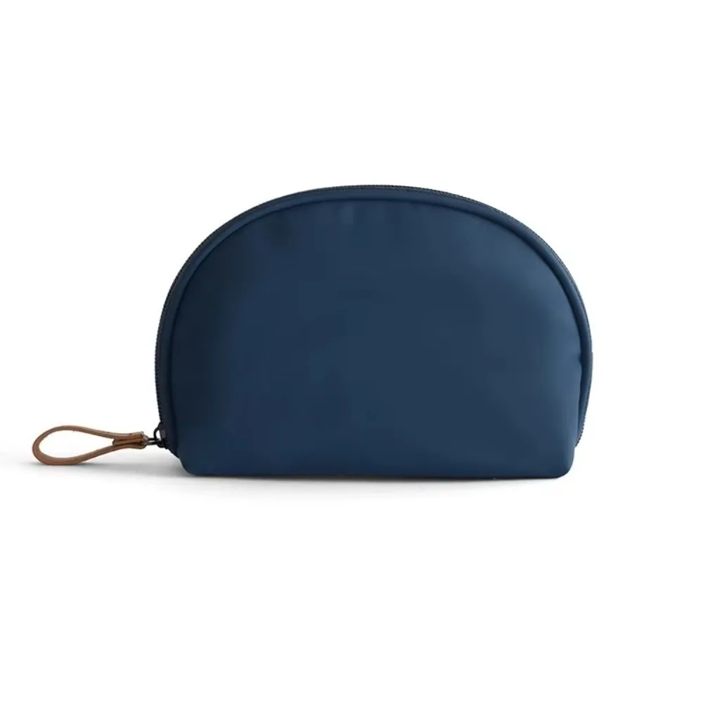 Fashion Semicircle Design Cosmetic Bag Solid Color Small Make Up Bag Beauty Essentials High Quality Travel Bag For Women Gift