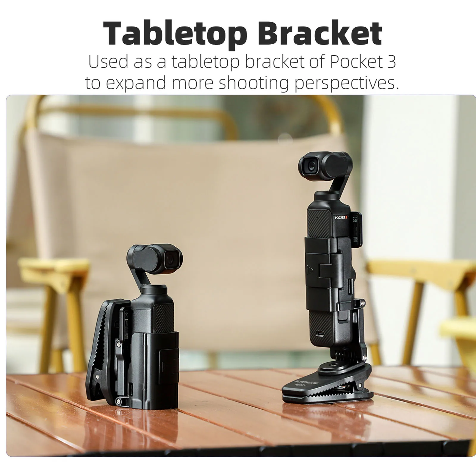 360 Degree Rotating Backpack Clip for OSMO Pocket 3 Stretchable Foldable Magnetic Suction Camera Clamp Mount Holder for Pocket 3