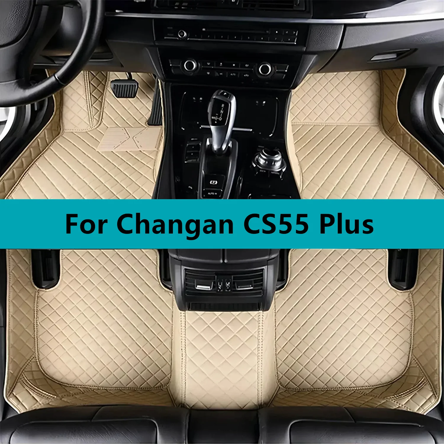 

Leather Waterproof Car Floor Mats For Changan CS55 Plus 2021 2022 2023 2024 2025 2026 2027 Car Floor Mats Interior Accessories