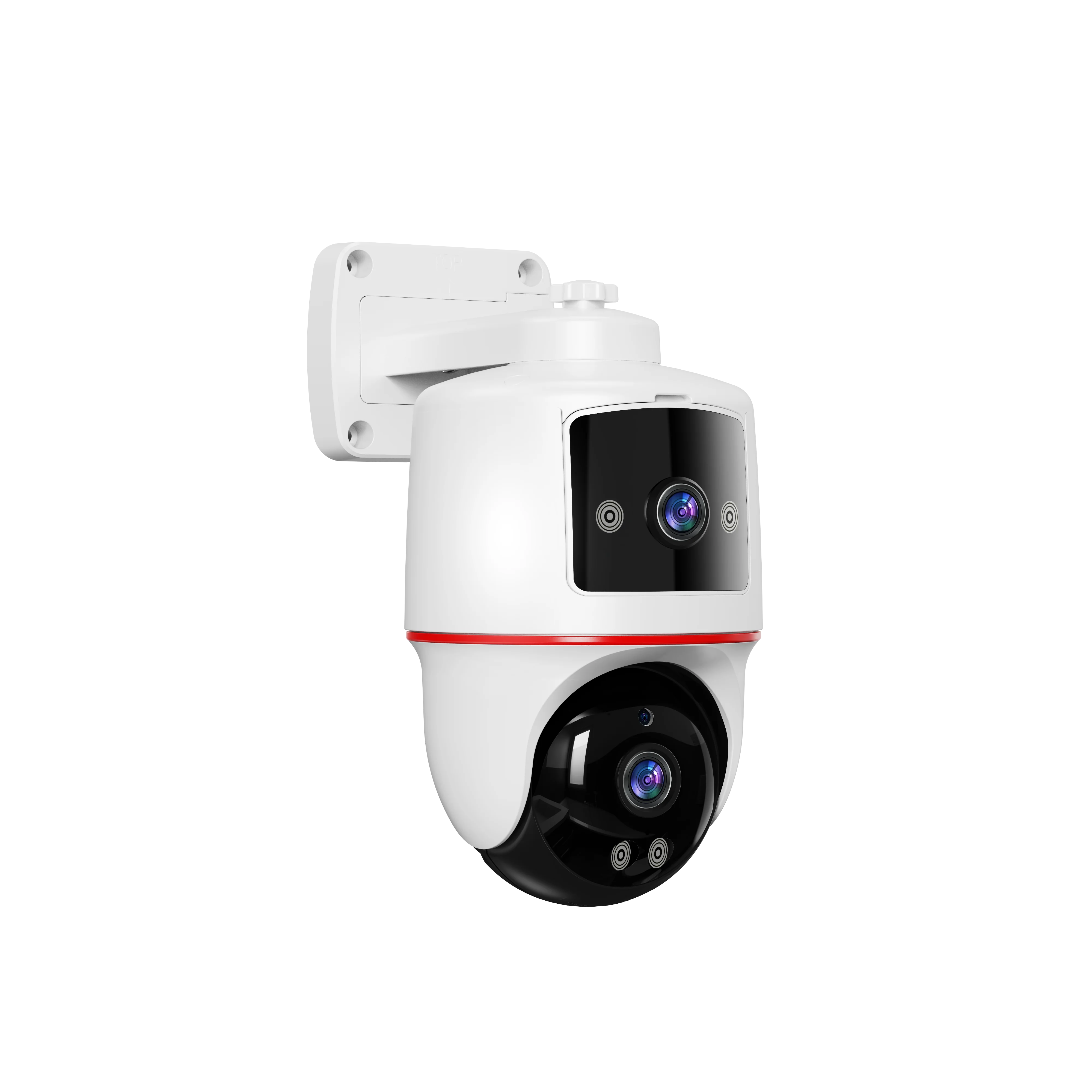 LCLCTEK 4MP 4G WIFI Dual Lens Full Color Panoramic Camera IP66 Waterproof CamhiPro Smart Wireless Security CCTV Camera