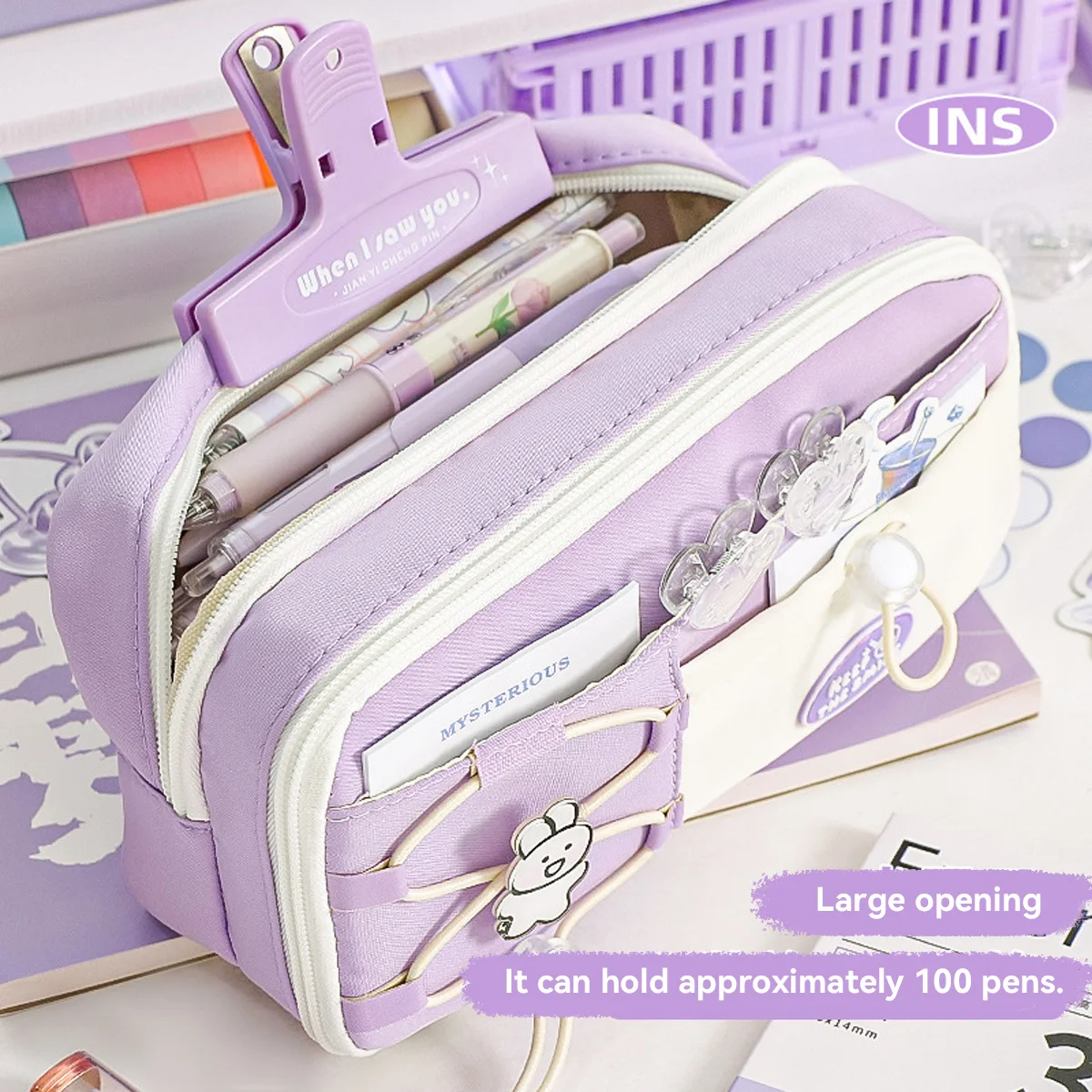 2025 neue Bleistift Fall Kawaii 9-schicht Kordelzug Einfache Große Kapazität Bleistift Tasche Nische Hochwertige Bleistift Tasche Student schreibwaren