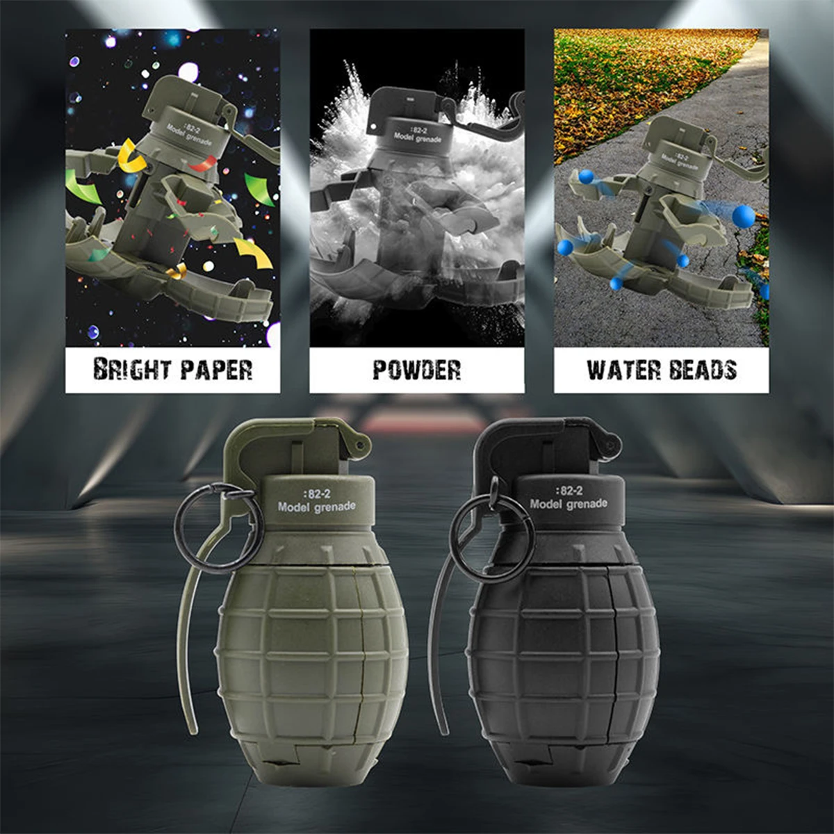Imagem -03 - Granadas de Impacto de Mola Plástico Tático Modelo para Airsoft Paintball Jogo de cs Role Play M67 Hand Peças