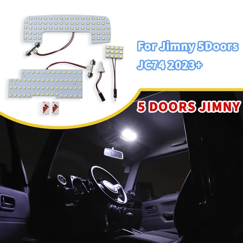Luz LED de techo para coche Jimny, lámpara de lectura LED de 5 puertas, luces de mapa Interior, luz Led de techo, lámpara de iluminación de techo para Suzuki Jimny 2024