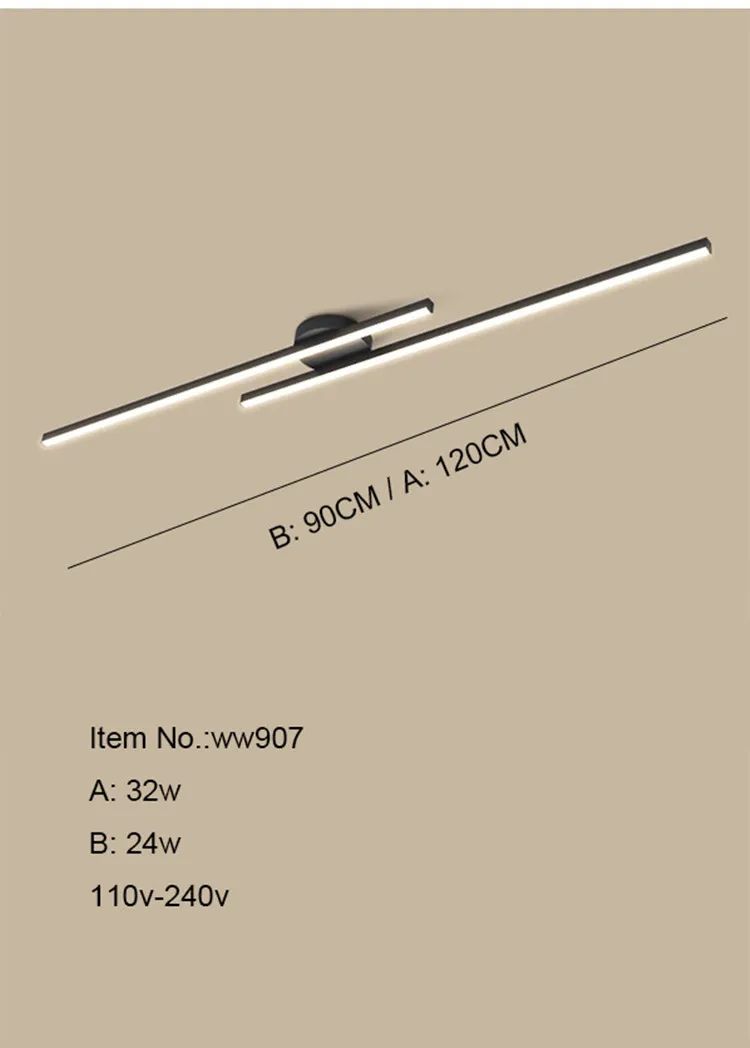 Linear Aluminium LED Ceiling Light — product detail 12