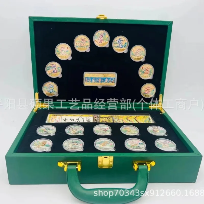

Dragon Jumping Shenzhou Dragon Year Commemorative Medal Dragon Jumping Shenzhou Ornaments Dragon Year Coin Suit Factory Direct S
