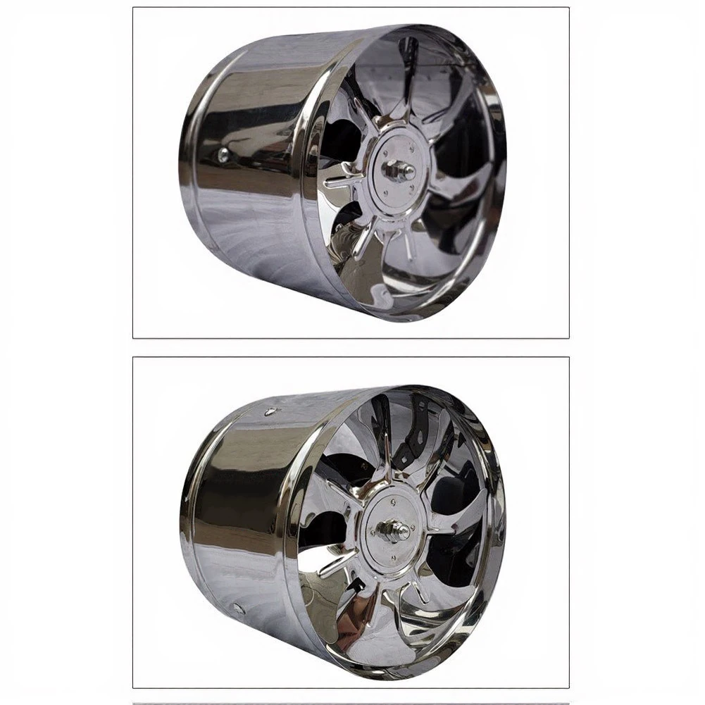 Stainless Steel 150mm 6 inch Duct Fan for Smoke and Heat 600m3/h Airflow AC220V 40W Fan for Internet Cafes Workshops