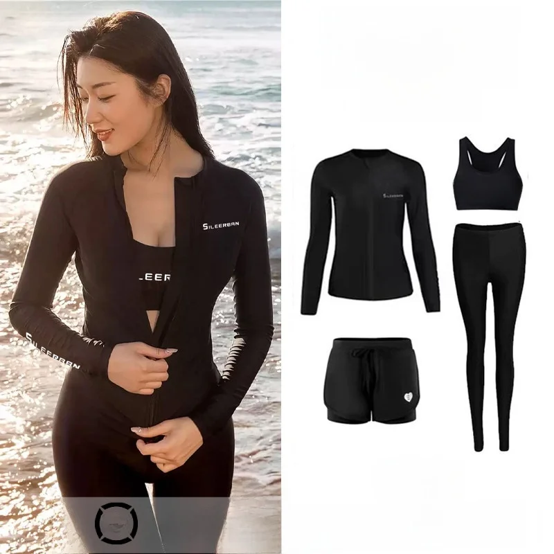 

Женский гидрокостюм с длинными рукавами и штанинами, раздельный, для серфинга, быстросохнущий, для дайвинга, для пар, для плавания, от медуз...