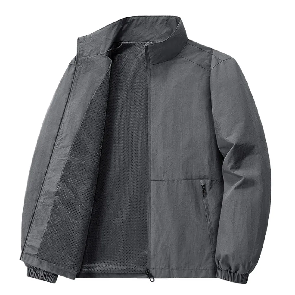 

Men's Simple Spring and Autumn New Men's Jackets for Outdoor Sports Loose Korean Style Casual Middle-aged and Elderly People