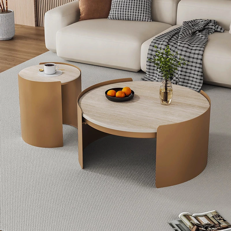 

Italian Designer Coffee Table Wood Antique Modern Standing Side Table Minimalist Aesthetic Mesa Auxiliar Living Room Furniture