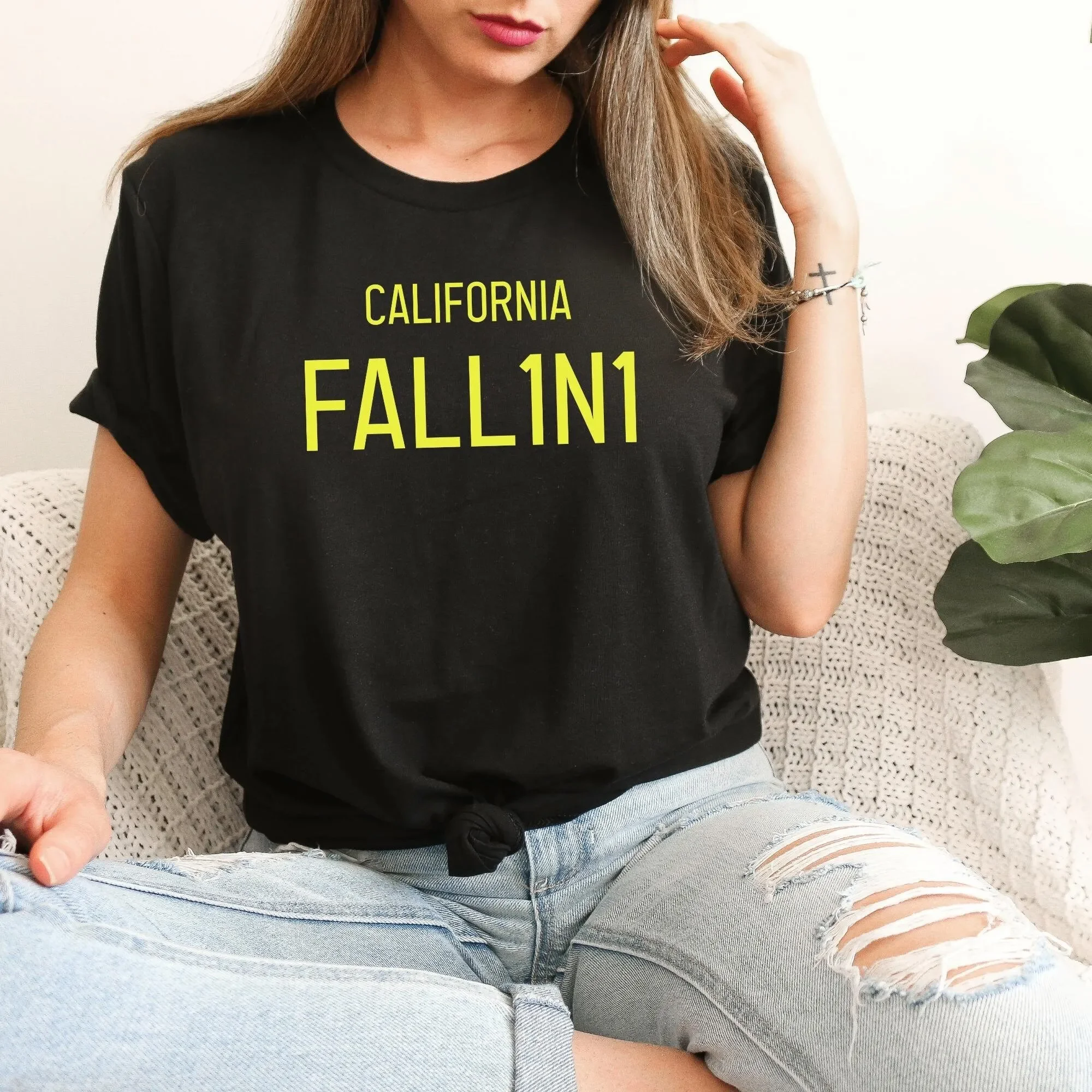 Люцифер Морнингстар Калифорния Fallin One номерной знак ТВ-сериал Шоу Люкс Ночной клуб Футболка Том Эллис Fall1n1