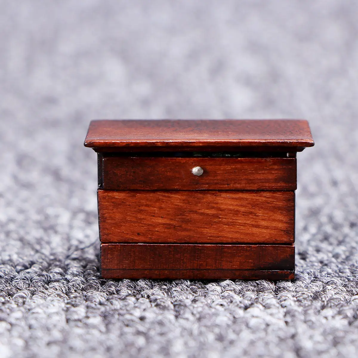 

Retro Mini Sewing Box Fine Craftsmanship Wooden DIY Kit Odor Activity Set Miniature Home Decor Piece