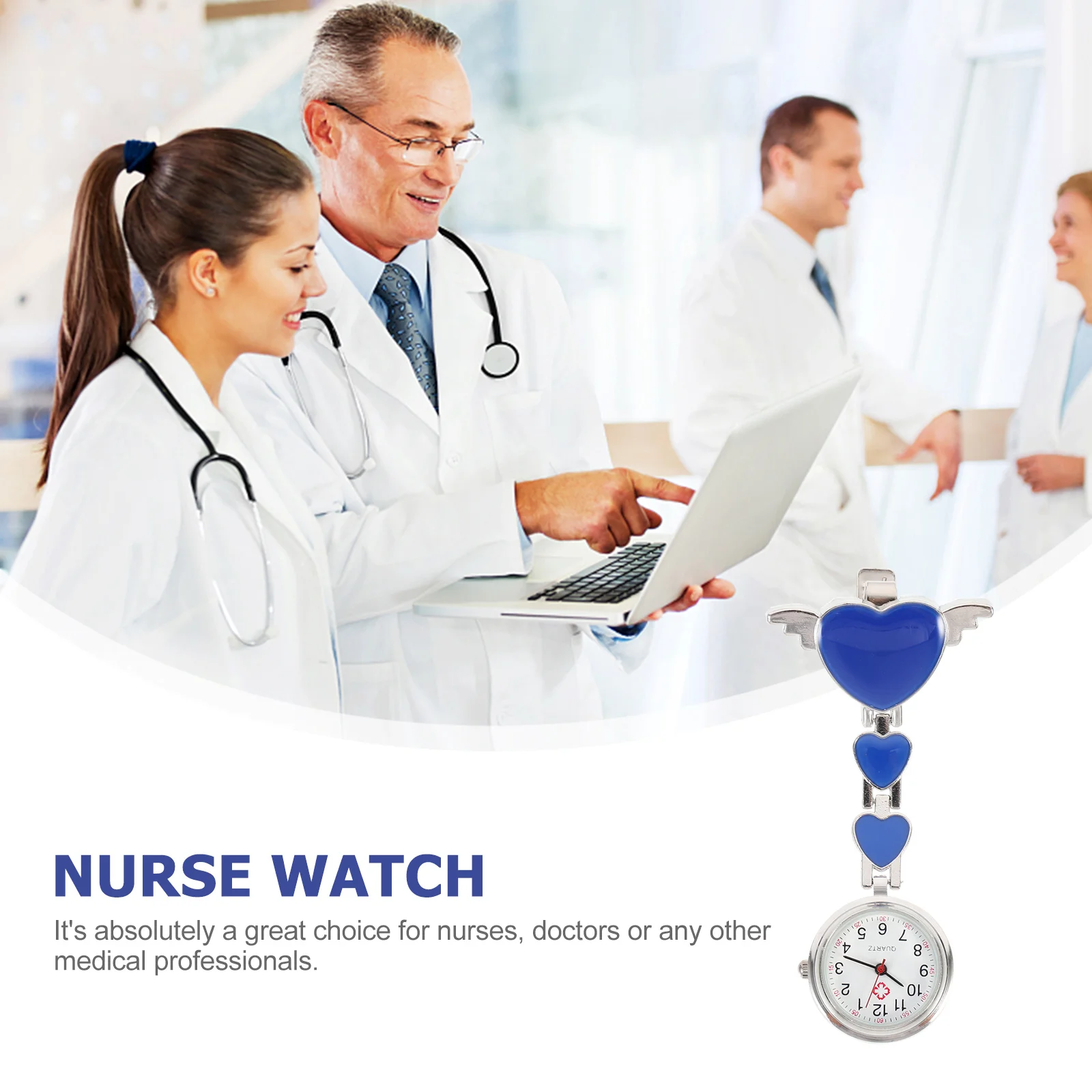 

Fashion Design Large Dial Nurse Pocket Decorative Pendant For Women Medical Professionals Stylish Portable Fob Nurse Gift Idea