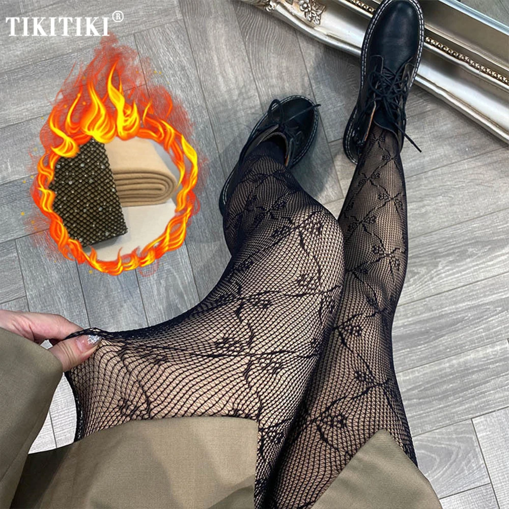 Women Fleece Lined Tights High Waisted Skin Tone Pantyhose Translucent Tights Winter Warm Slim Fit Leggings For Cold Weather