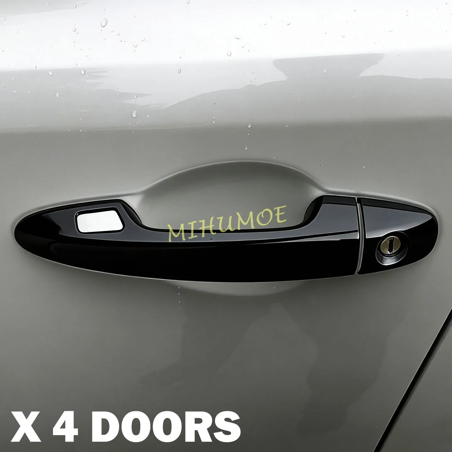 

For 2013-2018 Toyota RAV4 w/ Keyless Glossy Black Car Door Handle Strip Cover Trims