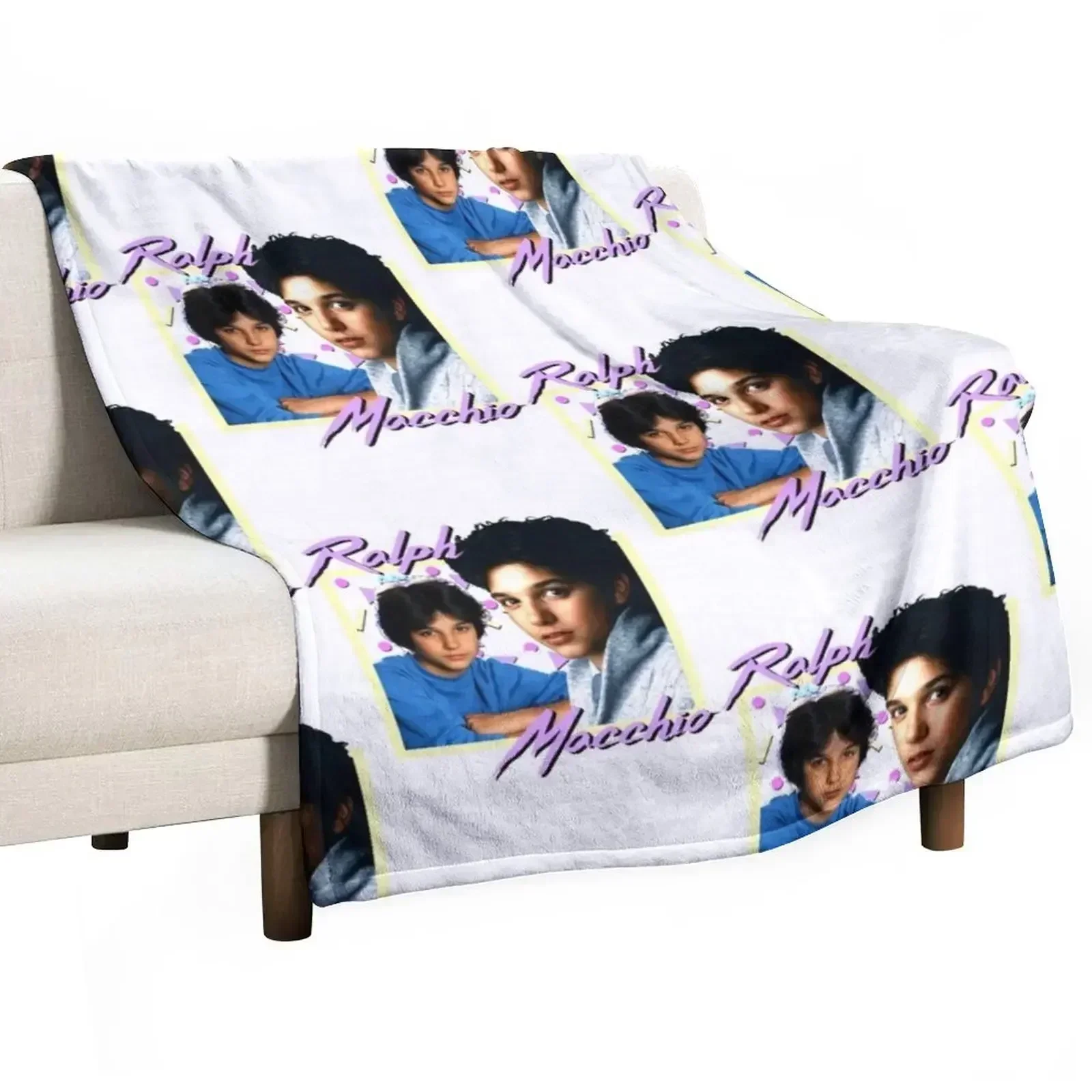 

80s Ralph Macchio Throw Blanket Cozy Sofa Blanket for TV Watching Napping
