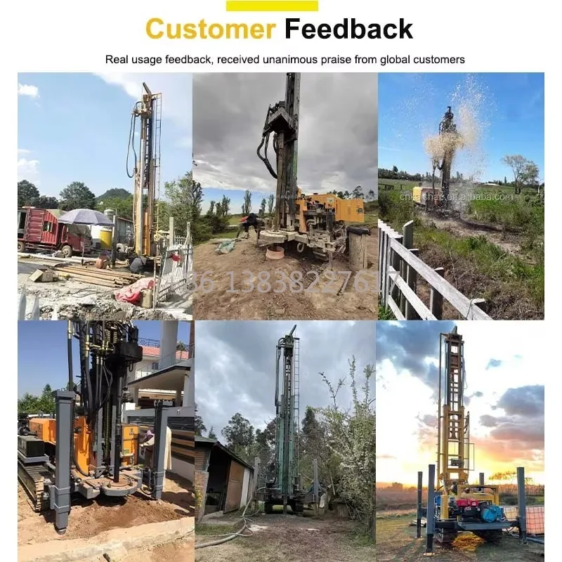 Tracked Water Well Drilling Rig with Essential Pump, Motor and Engine Parts, Best-Selling for Mining
