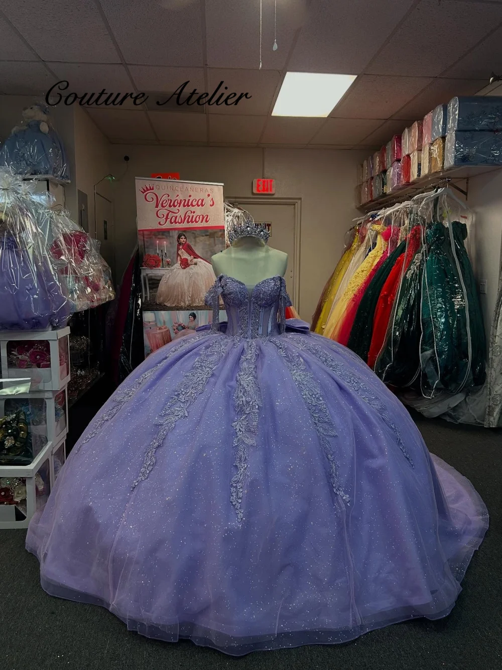 

Lavender One Shoulder 15 Years Quinceanera Dresses Ball Gown Beads Applique Mexican Birthday Dress vestidos xv años Customized