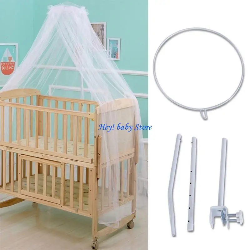 

Q1FE Baby Mosquito Net Stand Clip Adjustable Height Crib Netting Canopy Holder