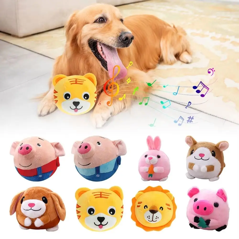 

Shake Bouncing Jump Balls Music Vibration USB Rechargeable Electronic Pet Dog Toy Interactive Singing