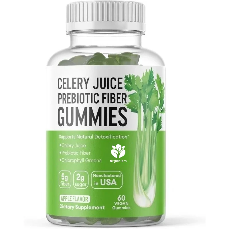 

Селерийный сок, хлорофилл и пребиотическое волокно, пребиотические жевательные соки для сельдерея для очистки и поддержки