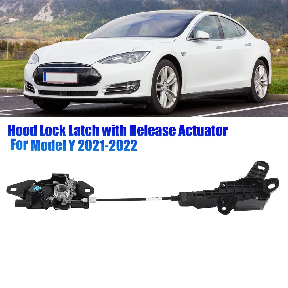 Car Hood Lock Latch with Release Actuator for Tesla Model Y 2021-2022 1500397-00-D