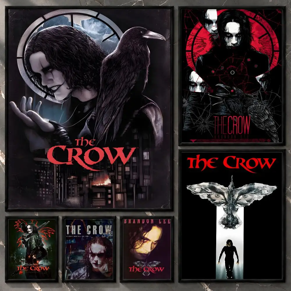 The Crow Gothic Revenge Dark Fantasy Brooding Cult Movie Art Poster Aesthetic Unframed Wall Prints for Bedroom & Living Room