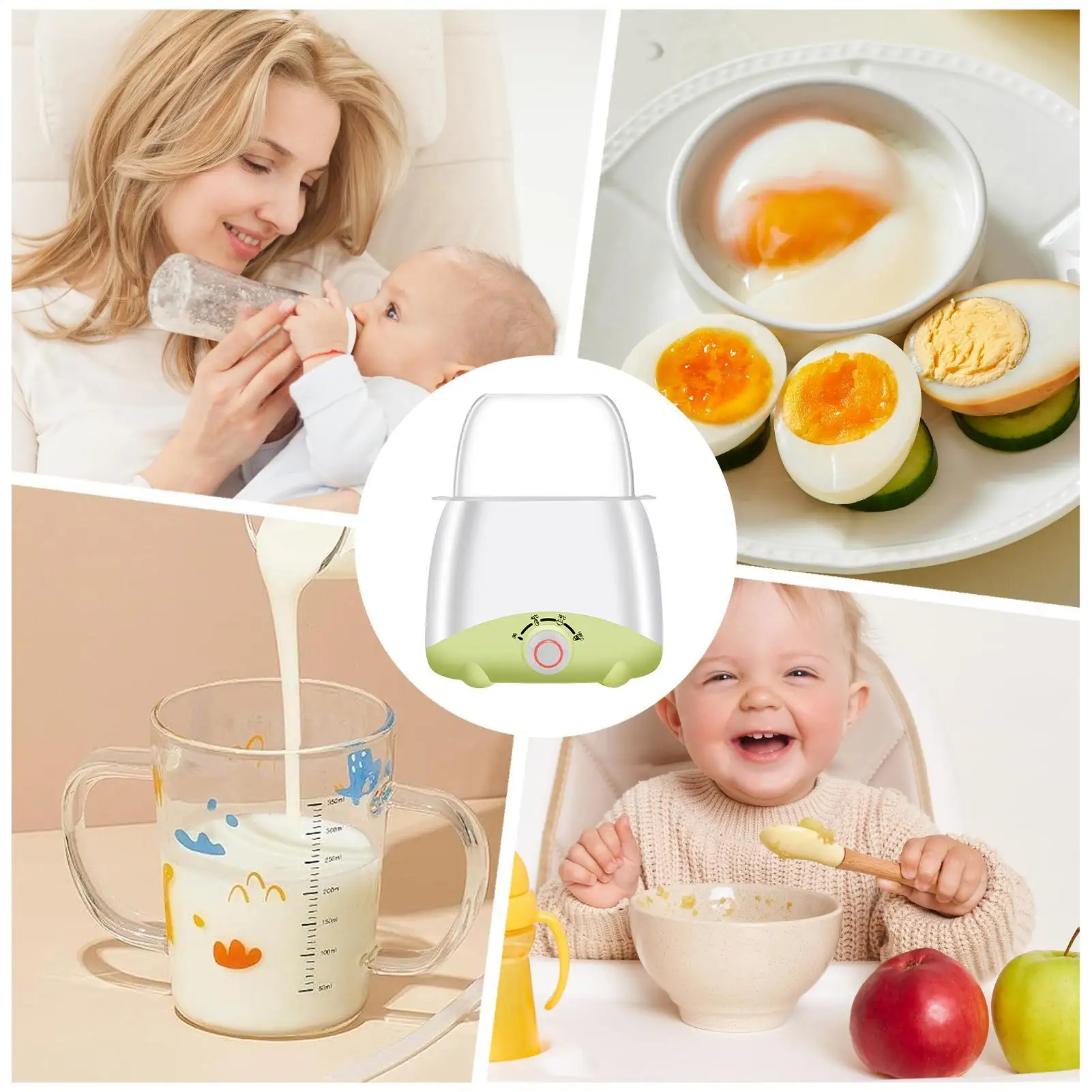 Sterilizzatore multifunzione per scaldabiberon Scaldalatte a riscaldamento rapido con controllo accurato della temperatura Latte materno o formula