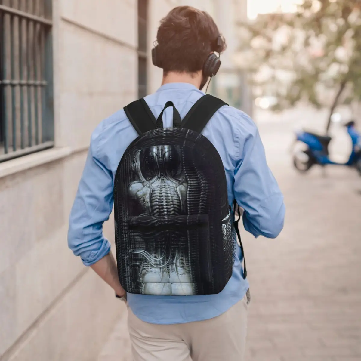 New York City Vi Torso H R Giger Backpack Student BookBag Kids School Bag Laptop Shoulder Bags for Men Women
