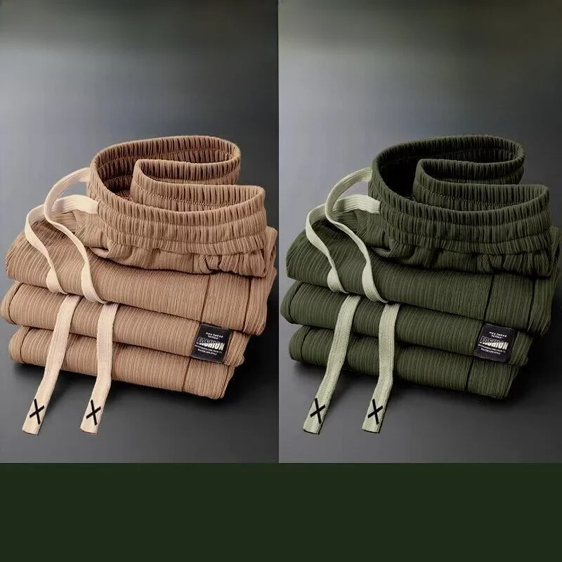 

Ice Silk Casual Pants Men's Summer Thin Loose Straight Cut Quick Dry Large Size Sports Dirt Resistant Work Long Trousers