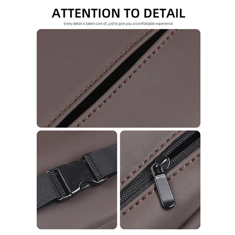 Leather Car Seat Back Tissue Box Zipper Closure Storage Pouch For Renault RS Sport Megane 3 4 2 Clio 5 Line Sandero Scenic Logan