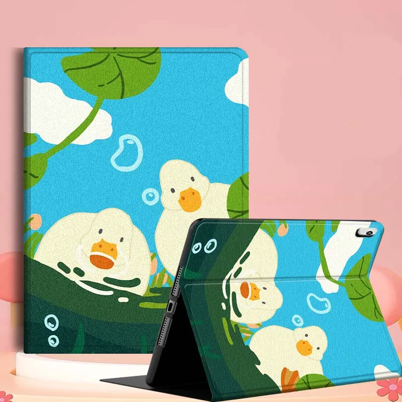 

Duck Illustration Pattern For iPad mini Air 1 2 3 4 5 6 7 6th 7th 9 11 13 M3 M2 gen 7.9 8.3 10.9 Inch 2025 Tablet Case