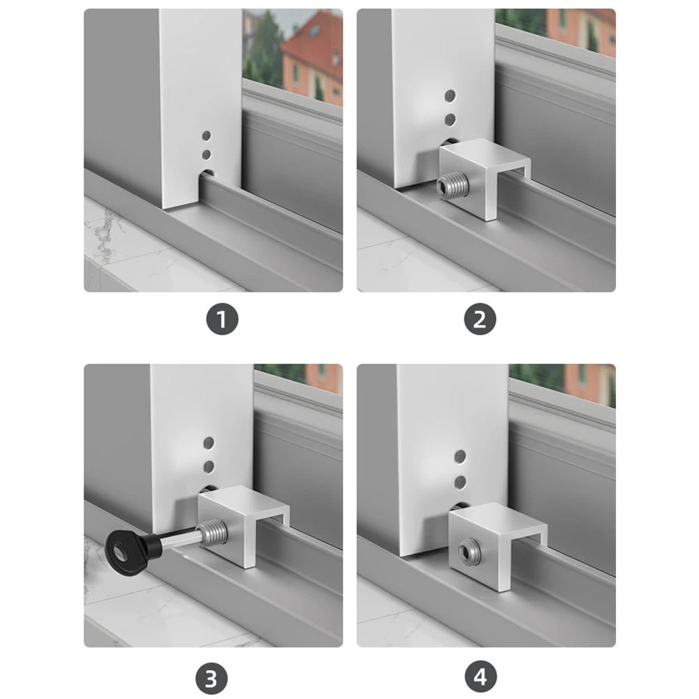 Localizzatori di serrature per finestre fermagli regolabili con chiusura scorrevole fermagli di sicurezza per bambini animali domestici dispositivo