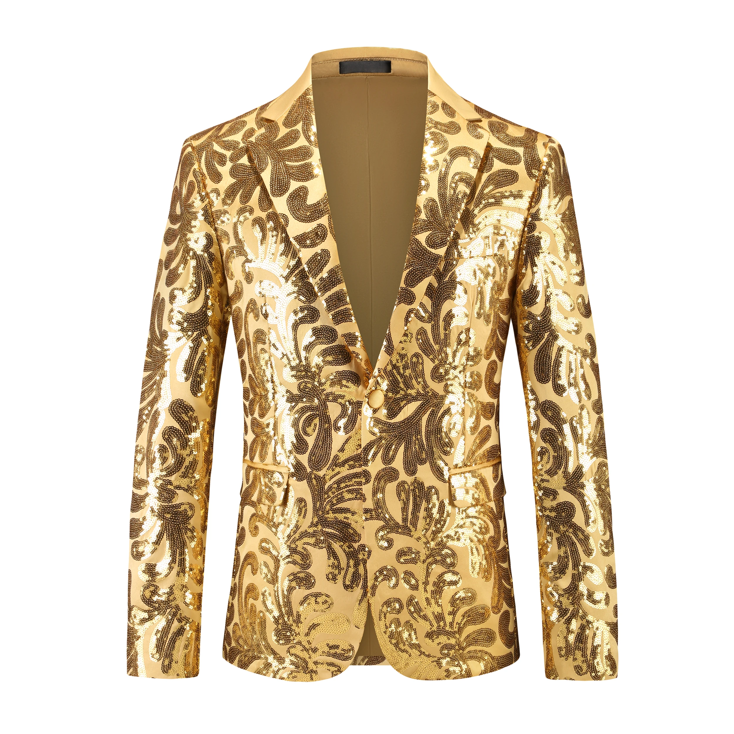 

New Men's Suit Stylish Slim Fit Single Button Suit for hosts, singers and other performance wear.