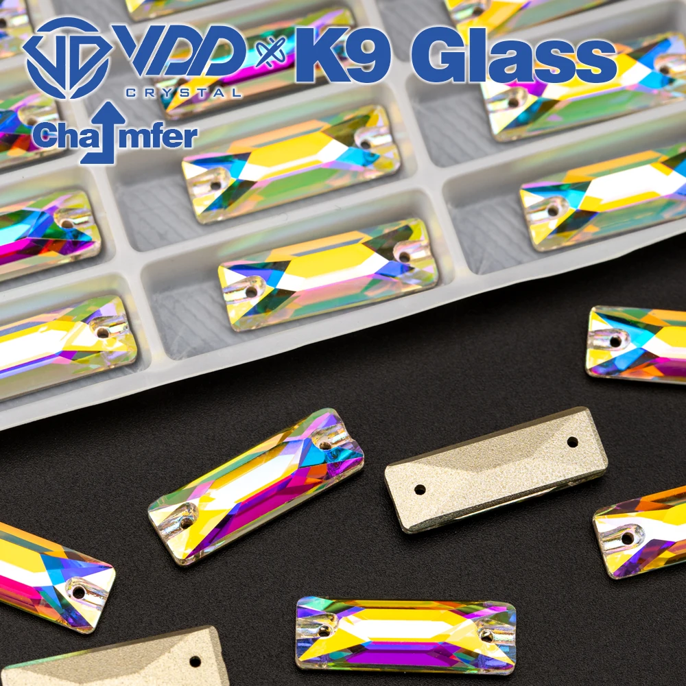 VDD Baguette AAAAA Top Quality K9 Glass Sew On Crystal AB Rhinestone Sewing Flatback Stone For Clothes Accessories Wedding Dress