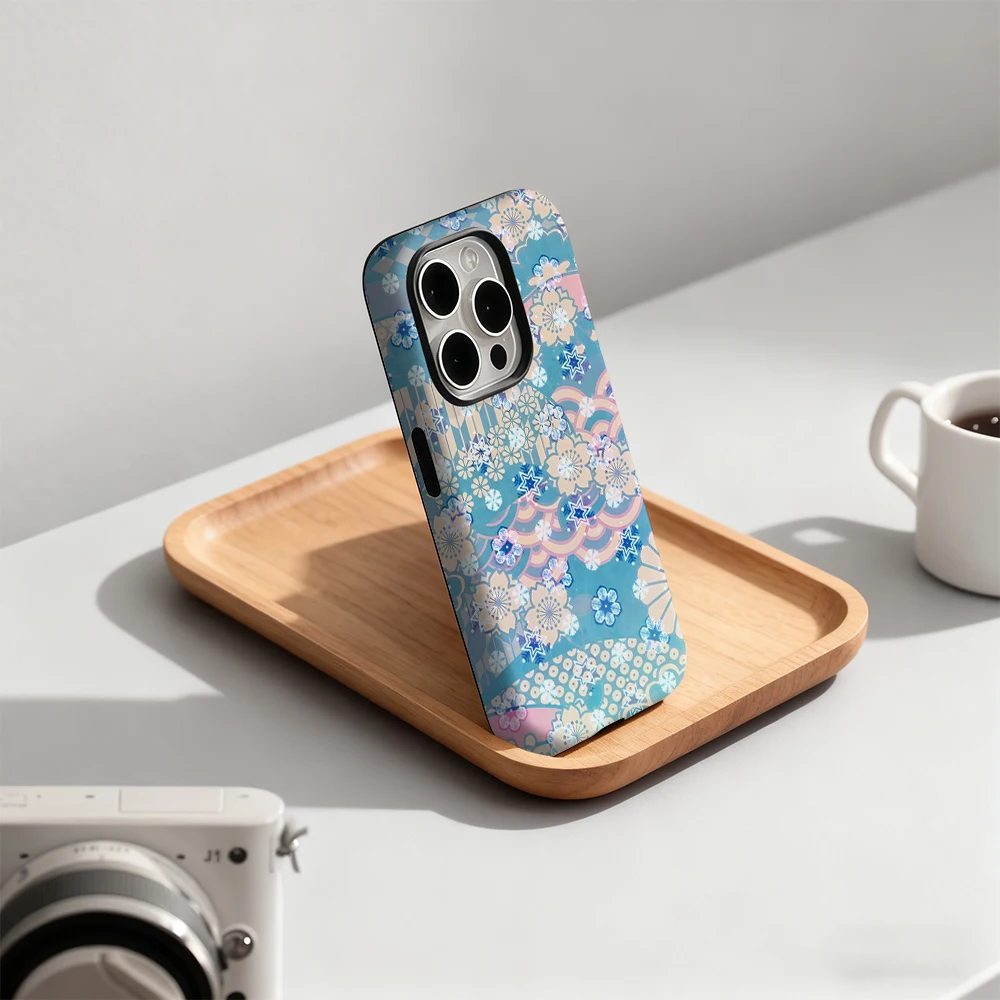 Luxe Besneeuwde Bloemen Telefoon Case voor iPhone 17 16 15 14 13 12 11 Pro Max Air Plus Luxe dubbellaags Achterkant
