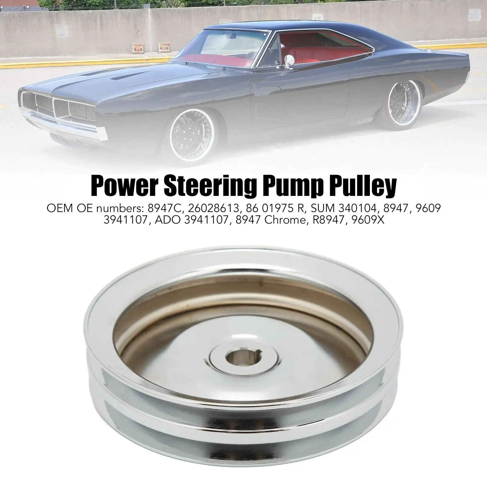 Power Steering Pump Pulley 26028613 Surface Durable for sbc bbc 350 454 Engine