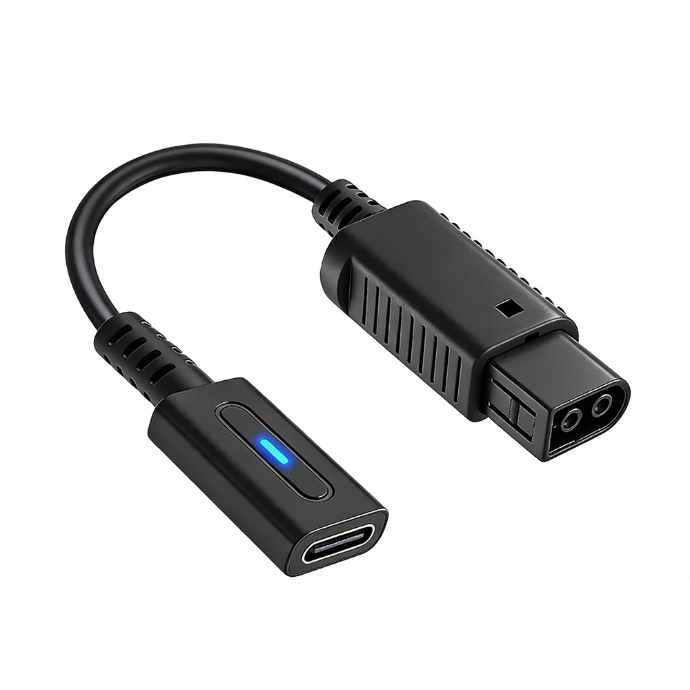 Auroxin 12cm/1.8m Type C 36W PD Charging Cable for NGC GameCube Console USB C Power Supply Cord (with Blue LED Indicator Light) view 4