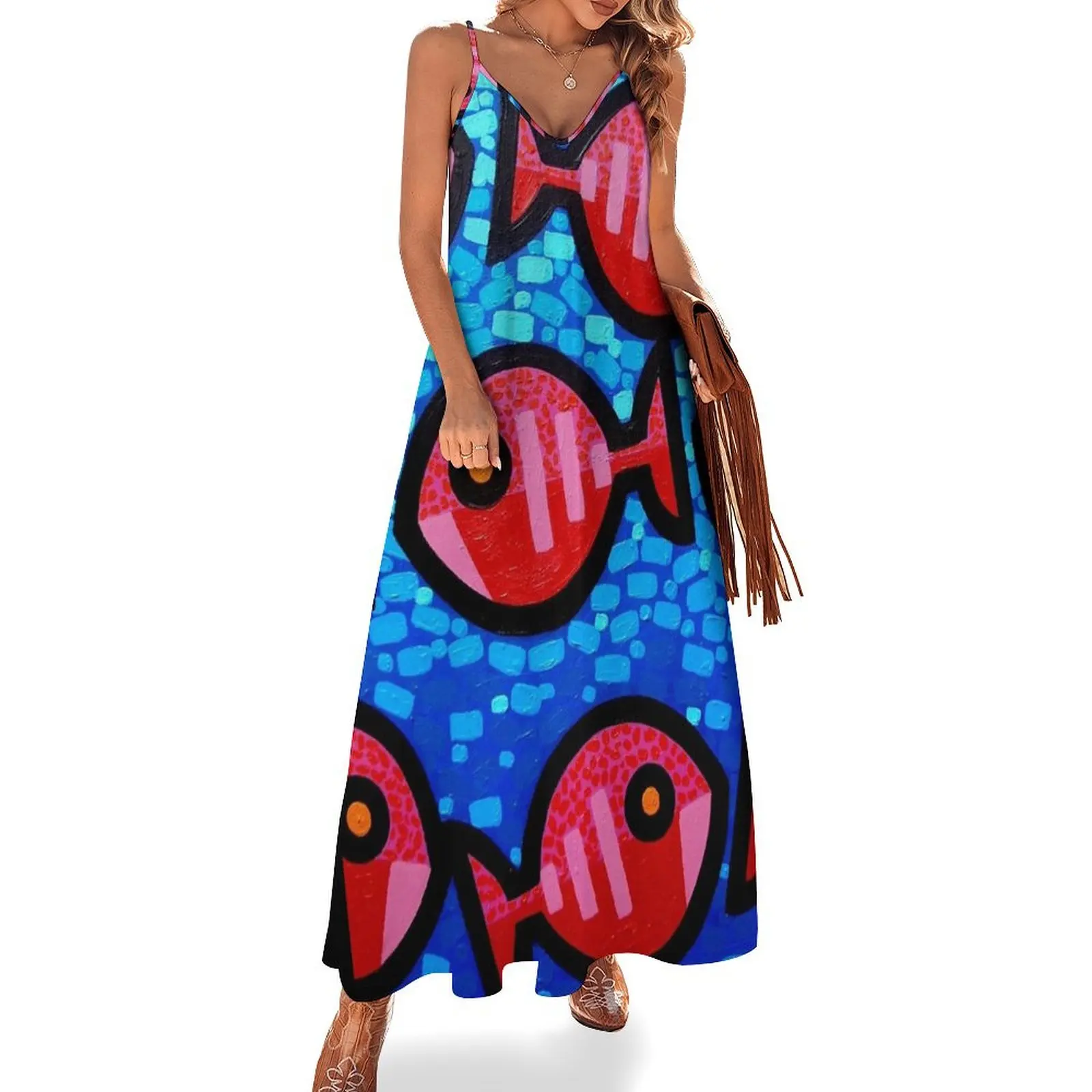 

9 Happy Fish Sleeveless Long Dress women's evening dresses 2025 dress korean style Dress