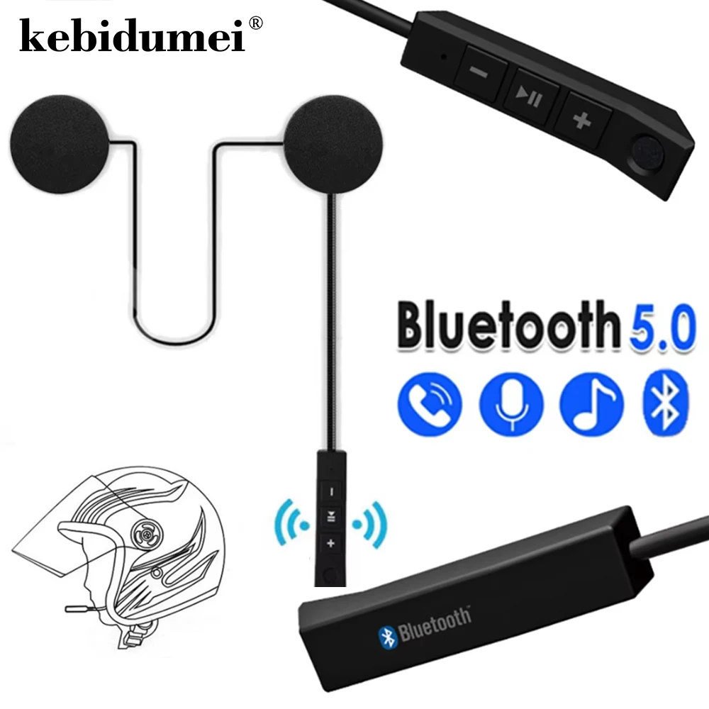 

BT11 Bluetooth 5.0 Гарнитура для мотоциклетного шлема, беспроводные наушники для езды, с защитой от помех, водонепроницаемые, с функцией громкой связи