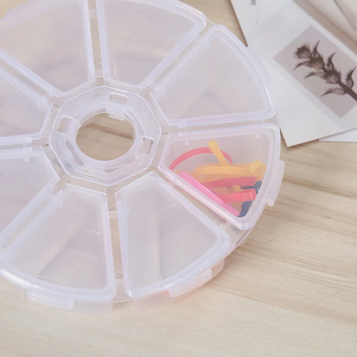 5Pcs Clear Plastic Jewelry Storage Box Portable 8 Cavity Organizer for Earrings Rings Beads Small Item Display Container