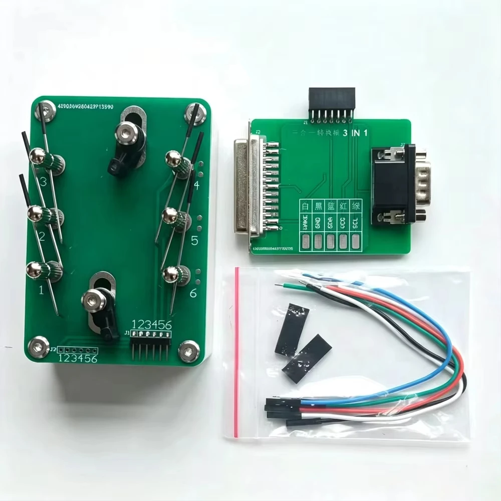 6 Points Pogo Pin Test Jig Solder-Free Adjustable Auto Key Fob PCB Reading Clip Universal LocksmithCarKeyRepairProgramming Tool