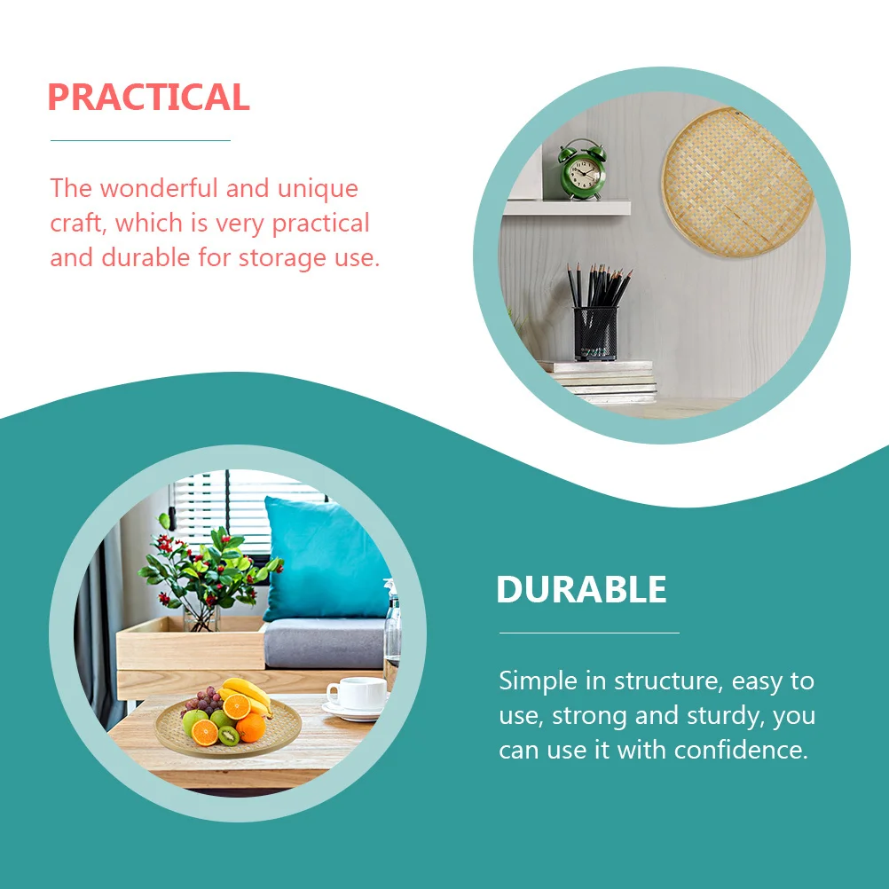 

3Pcs Bamboo Weaving Colander Baskets Household Sieve Basket Organizer for Fruits Vegetables Chinese Bamboo Sieve Basket