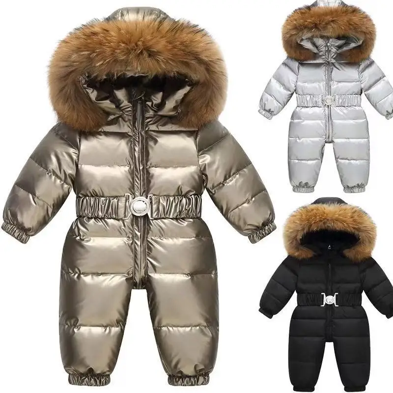 

Winter Newborn Baby Girl Clothes Thicken Baby Romper Warm Baby Jumpsuit Hooded Plus Velvet Children's Clothing 80-120CM