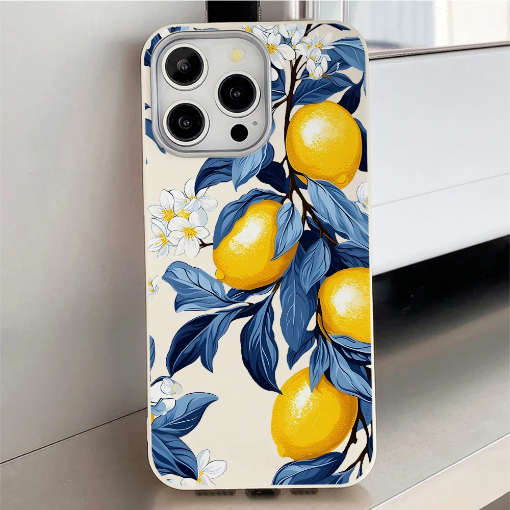 Blue Leaves Yellow Lemon Phone - Phone Cases Xiaomi 15 recension och pris